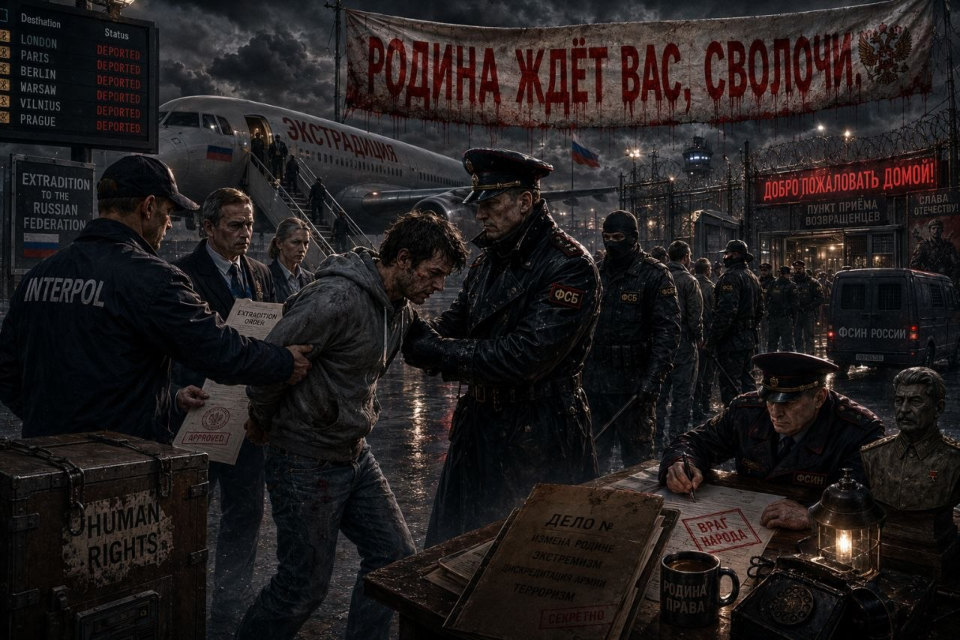 «Родина ждёт вас, сволочи!» — экстрадиция в Россию: самолёт, сотрудники ФСБ и Интерпола, дело «Враг народа»